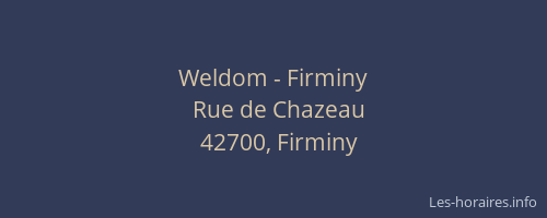 Weldom - Firminy