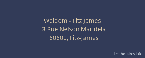 Weldom - Fitz James