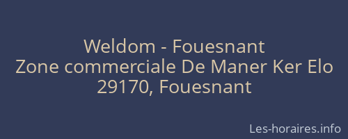 Weldom - Fouesnant