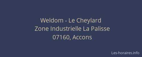 Weldom - Le Cheylard