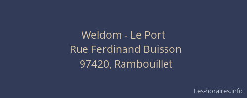Weldom - Le Port