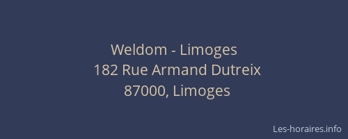 Weldom - Limoges