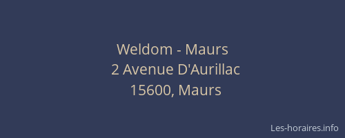 Weldom - Maurs