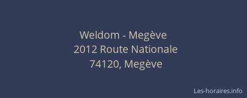 Weldom - Meg&egrave;ve