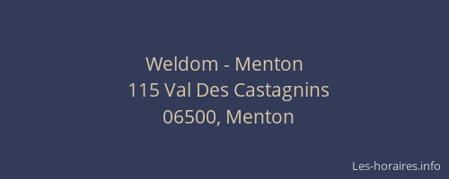 Weldom - Menton