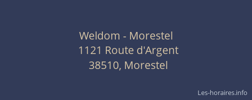 Weldom - Morestel
