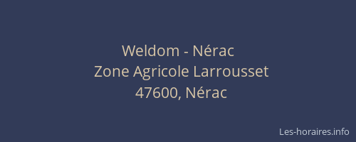 Weldom - Nérac