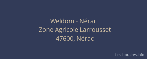 Weldom - N&eacute;rac