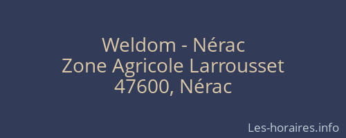 Weldom - Nérac