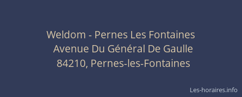 Weldom - Pernes Les Fontaines