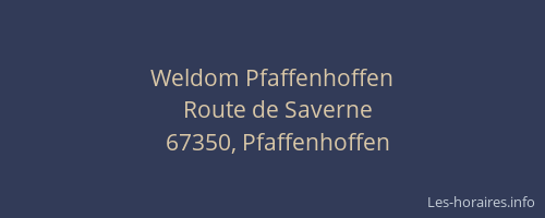 Weldom Pfaffenhoffen