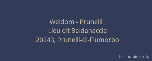 Weldom - Prunelli