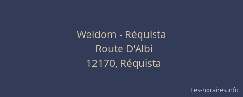 Weldom - Réquista