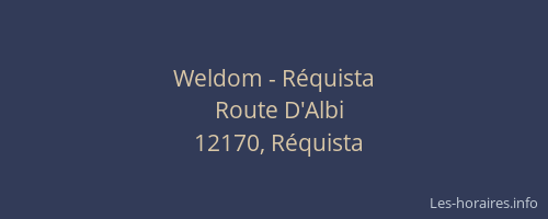 Weldom - R&eacute;quista