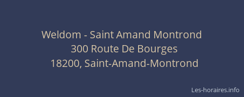 Weldom - Saint Amand Montrond