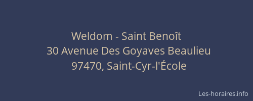Weldom - Saint Benoît