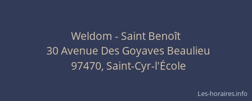 Weldom - Saint Beno&icirc;t