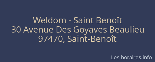 Weldom - Saint Benoît