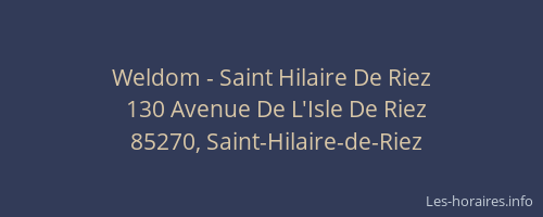 Weldom - Saint Hilaire De Riez