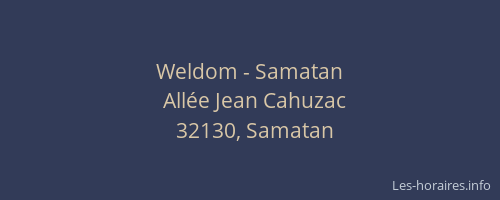 Weldom - Samatan