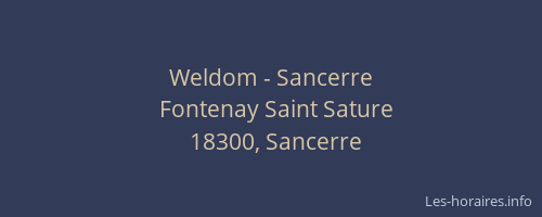 Weldom - Sancerre