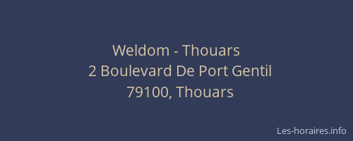 Weldom - Thouars