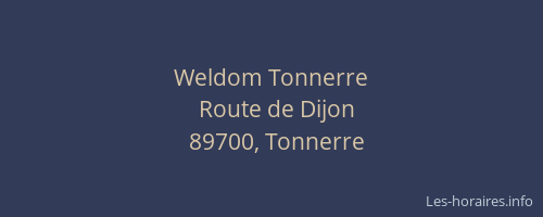 Weldom Tonnerre