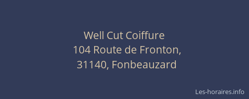 Well Cut Coiffure
