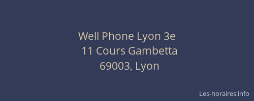 Well Phone Lyon 3e