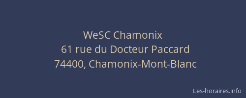 WeSC Chamonix
