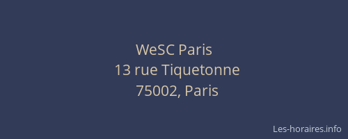 WeSC Paris