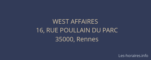 WEST AFFAIRES