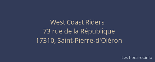 West Coast Riders