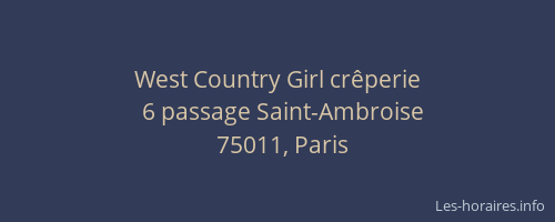 West Country Girl crêperie