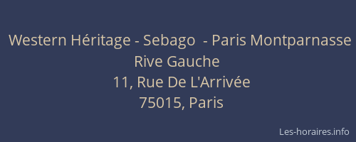 Western Héritage - Sebago  - Paris Montparnasse Rive Gauche