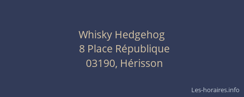 Whisky Hedgehog