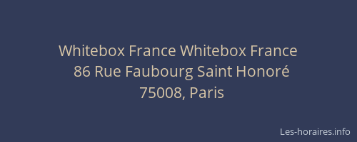Whitebox France Whitebox France
