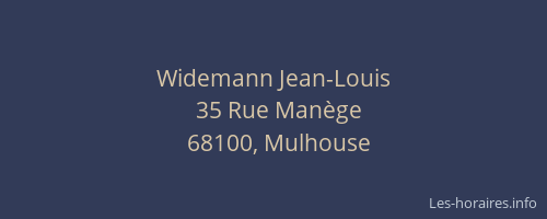 Widemann Jean-Louis
