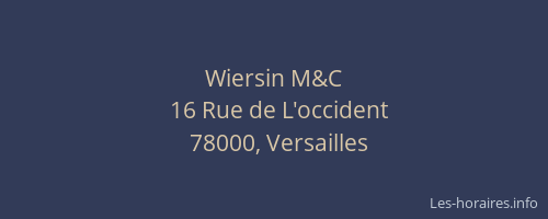 Wiersin M&C