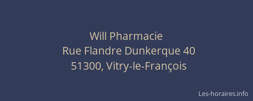 Will Pharmacie