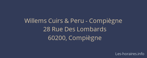 Willems Cuirs & Peru - Compiègne