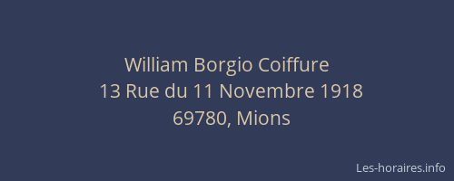William Borgio Coiffure