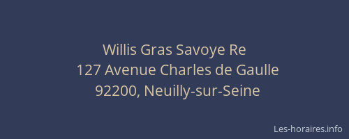 Willis Gras Savoye Re