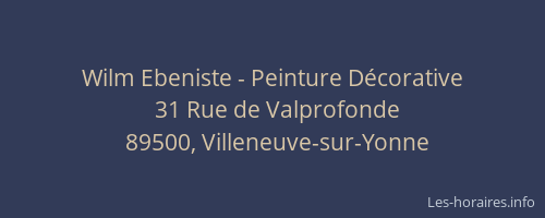 Wilm Ebeniste - Peinture D&eacute;corative
