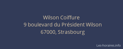 Wilson Coiffure