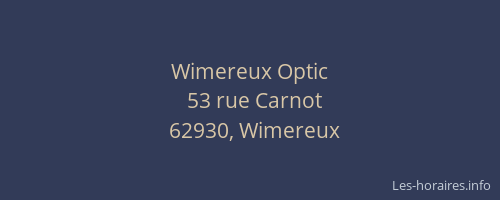 Wimereux Optic