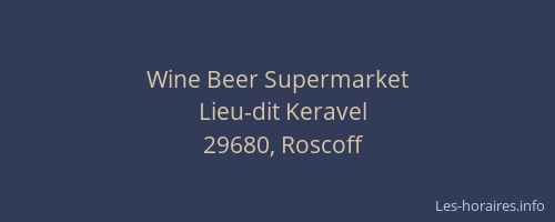 Wine Beer Supermarket