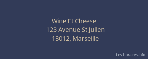 Wine Et Cheese
