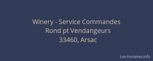 Winery - Service Commandes