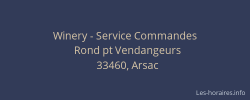 Winery - Service Commandes